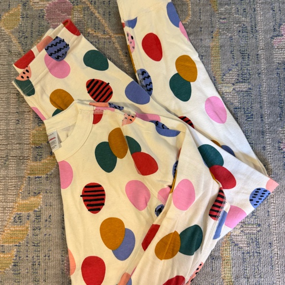 Hanna Andersson Easter Egg Multicolor Long Pajama Pants Set - Picture 3 of 4
